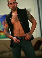 Tattooed guy gets naked by Hot Older Male