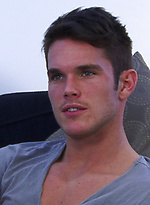 Straight Young Footballer Jay Hall Slides Up & Down on the Massive Blue Dildo by English Lads