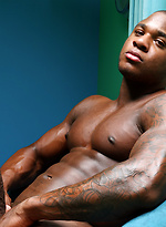 Young ebony athlete Adam Sky by Power Men