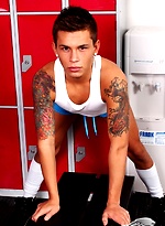 Seth Knight in a locker room by UK Hot Jocks With Seth Knight