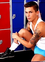 Seth Knight in a locker room by UK Hot Jocks With Seth Knight