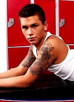 Seth Knight in a locker room by UK Hot Jocks With Seth Knight