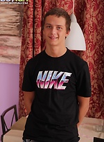 Cute twink Thomas Swings busts a big nut over his tummy. by BF Collection