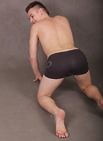 Cute boy Jace Bryant busts a nut over his stomach. by BF Collection