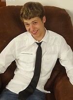 Twink Levi Lee masturbates wearing only his tie. by BF Collection