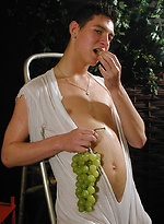 Gorgeous Bart eating grapes off his hard cock. by BF Collection