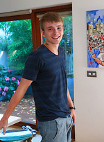Tall, Blond and Lean Young Footballer Jamie Shows off His Big Uncut Weapon! by English Lads