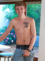 Tall, Blond and Lean Young Footballer Jamie Shows off His Big Uncut Weapon! by English Lads