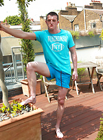 Lean Footballer Nate Enjoys Showing off in the Sun Shine - A Very Hard Uncut Cock & Hair Free Hole! by English Lads