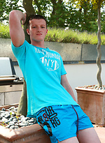 Lean Footballer Nate Enjoys Showing off in the Sun Shine - A Very Hard Uncut Cock & Hair Free Hole! by English Lads