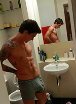 Straight Muay Thai Fighter Harvey Shows off His Thick Uncut Cock & Special Tattooed Hole! by English Lads