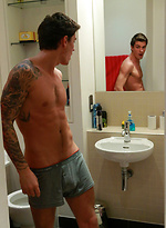 Straight Muay Thai Fighter Harvey Shows off His Thick Uncut Cock & Special Tattooed Hole! by English Lads