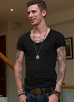 Tall & Tattood Straight Lad Damian jacking off by English Lads
