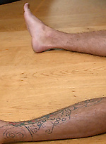 Tall & Tattood Straight Lad Damian jacking off by English Lads