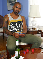 Ebony tatooed stud Drew Vergas by Hot Older Male With Drew Vergas