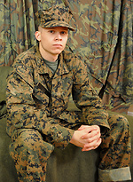 Corporal Anderson jacking off dick by All-American Heroes