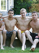 Kinky homosexuals with big pricks fuck a naughty blond guy on a couch by Nextdoor Buddies