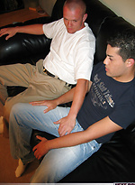 Amateur gays Tim and Angel B fuck each other and play with sperm by Nextdoor Buddies