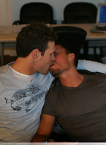 Gay roommates Fox & Alex kissing, wanking & giving each other a hot blowjob by Nextdoor Buddies