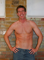 Shy brunette Douglas gets rid of his clothes and strokes his wiener by Nextdoor Buddies