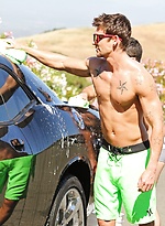 Muscular gay hunks have wild groupsex with well-endowed carwash boys by Nextdoor Buddies