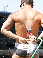 Muscular gay hunks have wild groupsex with well-endowed carwash boys by Nextdoor Buddies