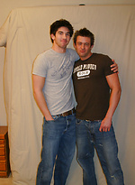 Sexy homosexuals Drake and Blake strip their clothes and pose naked by Nextdoor Buddies