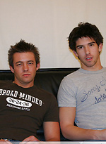 Sexy homosexuals Drake and Blake strip their clothes and pose naked by Nextdoor Buddies