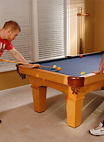Horny gays James Jamesson and Alex Andrews fuck each other on a billiard table by Nextdoor Buddies With James Jamesson
