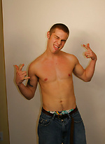 Blonde stud Jack posing butt naked with his huge dick in his hands by Nextdoor Buddies