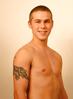 Blonde stud Jack posing butt naked with his huge dick in his hands by Nextdoor Buddies