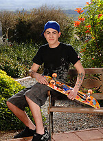 Sweet twink skater boy with sexy blue eyes Rad Mathews shows his dick and ass by Next Door Twink With Rad Mathews