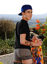 Sweet twink skater boy with sexy blue eyes Rad Mathews shows his dick and ass by Next Door Twink With Rad Mathews
