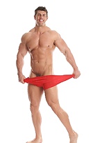 Red Underwear Pose. Zeb Atlas. by Zeb Atlas With Zeb Atlas