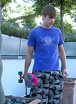 Lean & Ultra Ripped Str8 Boarder Troy Shows off his Uncut Rocket Cock in the Sun! by English Lads