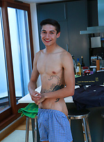 Tall & Lean Young Straight Pup Charlie Shows off His Big Uncut Cock & Winking Hole! by English Lads