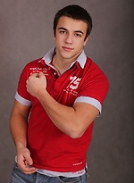 David Harding strips and busts a nut over his chest. by BF Collection