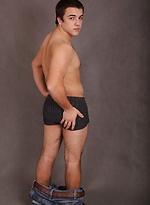 David Harding strips and busts a nut over his chest. by BF Collection