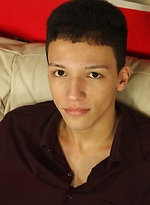 Fit boy Charlie Pride stroking his hard dick on the couch. by BF Collection
