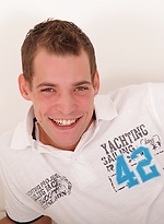 College guy Lonny Play busts a nut on his stomach. by BF Collection