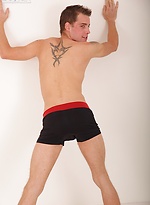 College guy Lonny Play busts a nut on his stomach. by BF Collection