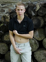 Twink Davis tugs on his uncut dick outdoors. by BF Collection