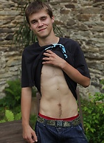 Peter Bass strips and masturbates outdoors. by BF Collection