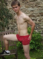 Peter Bass strips and masturbates outdoors. by BF Collection