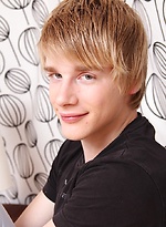 Twink Chris Powers tugs on his hard uncut cock. by BF Collection
