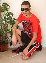 Latin twink Jesiel Alvardo stroking his hard cock. by BF Collection