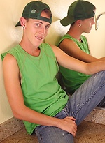 Twink Dustin Revees jerking off in the bathroom. by BF Collection
