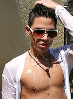 Latin boy Rio Rojo masturbates in the pool. by BF Collection