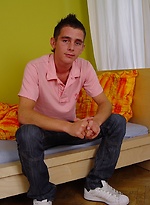 Smooth twink Joseph busts a nut all over his stomach. by BF Collection