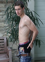 David Newsome stroking his cock outdoors. by BF Collection